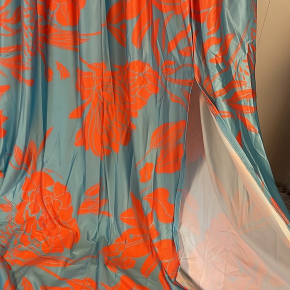 Chic Me Floral Maxi Dress Cold Shoulder Sz Xl - Picture 4 of 7